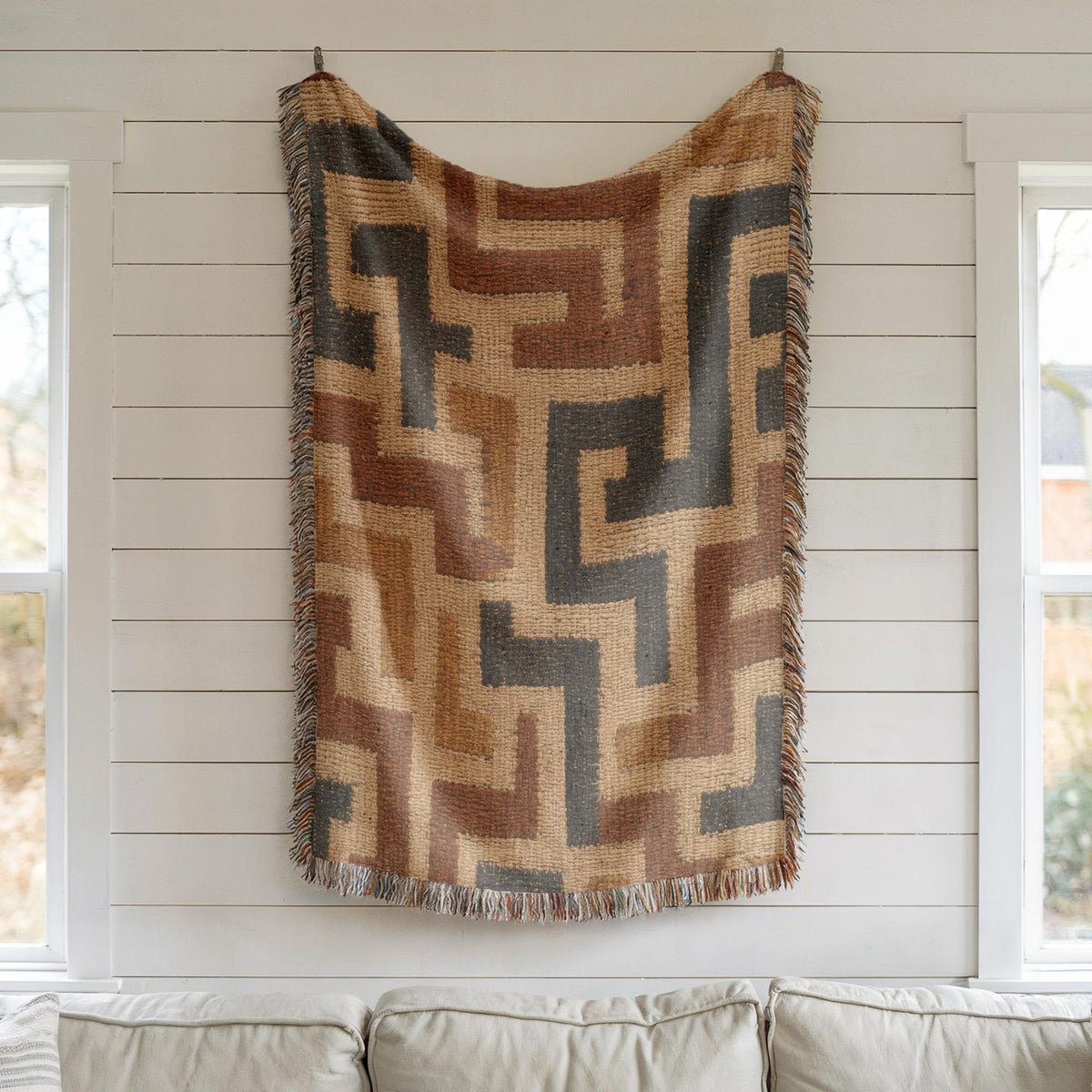 Kuba Cloth Woven Blanket