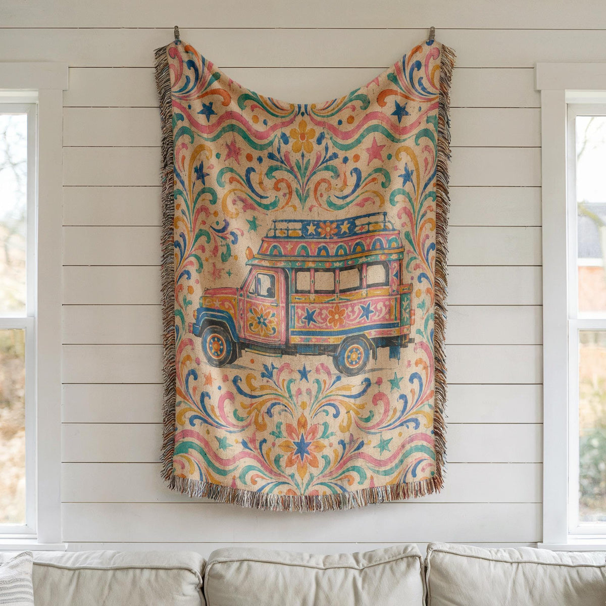 Jeepney Woven Blanket