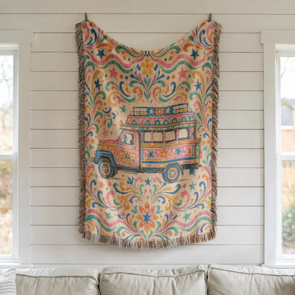 Jeepney Woven Blanket