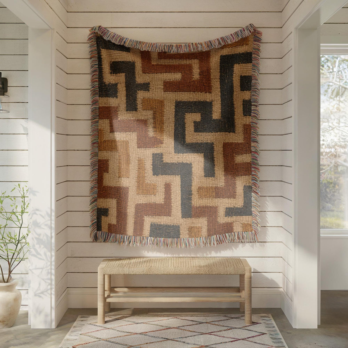 Kuba Cloth Woven Blanket