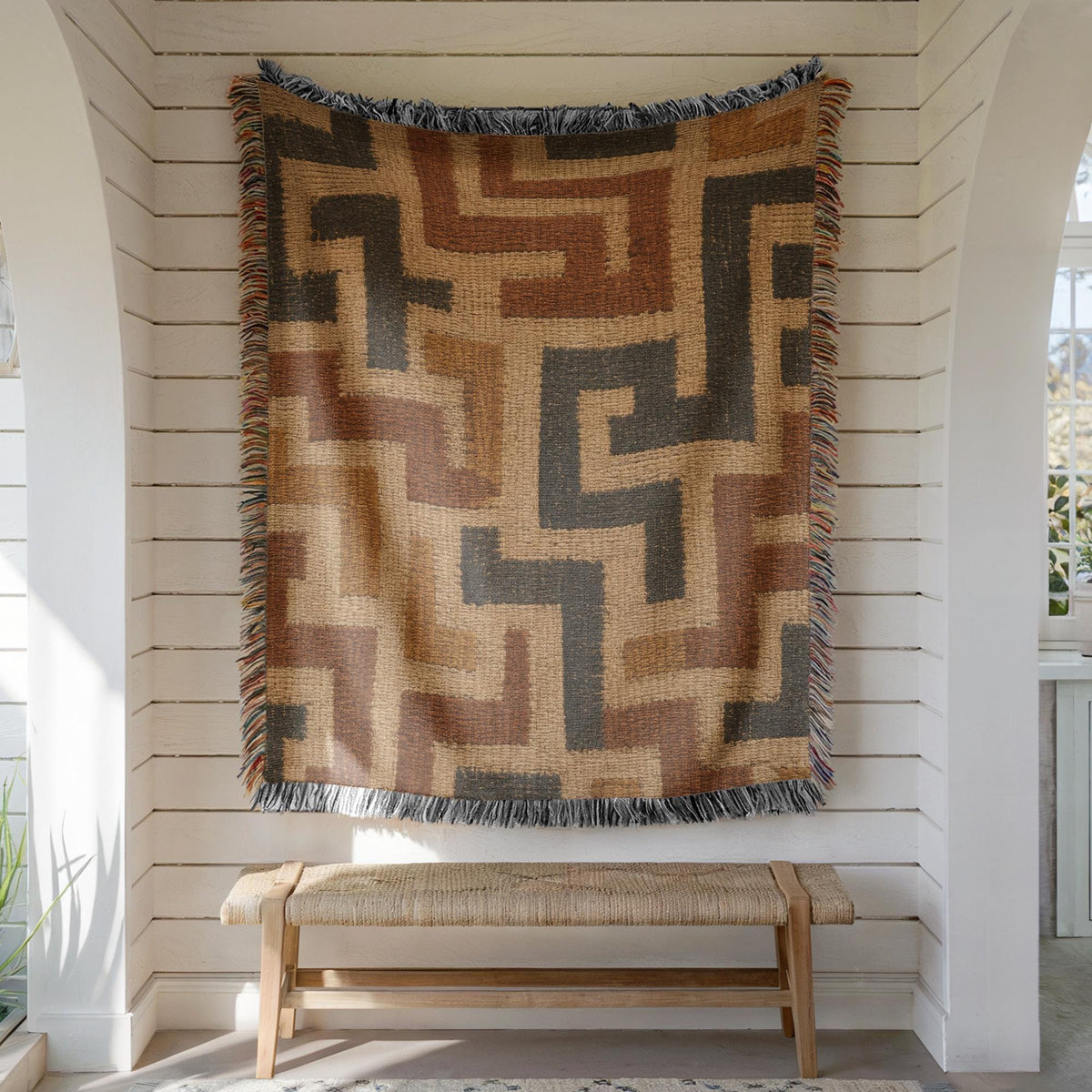 Kuba Cloth Woven Blanket