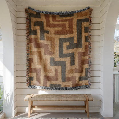 Kuba Cloth Woven Blanket