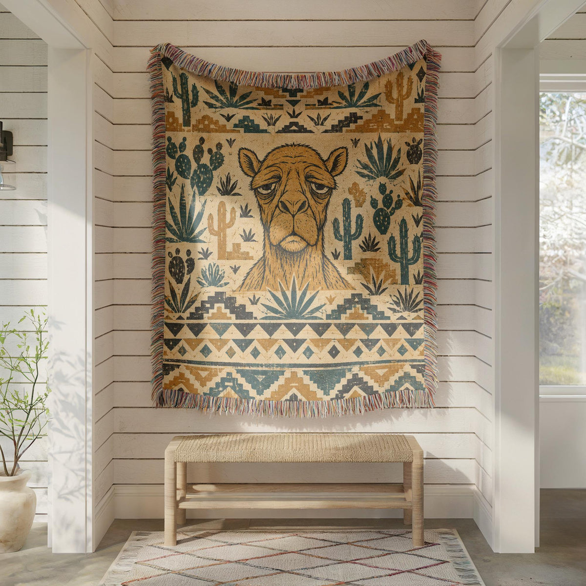 Camel Woven Blanket