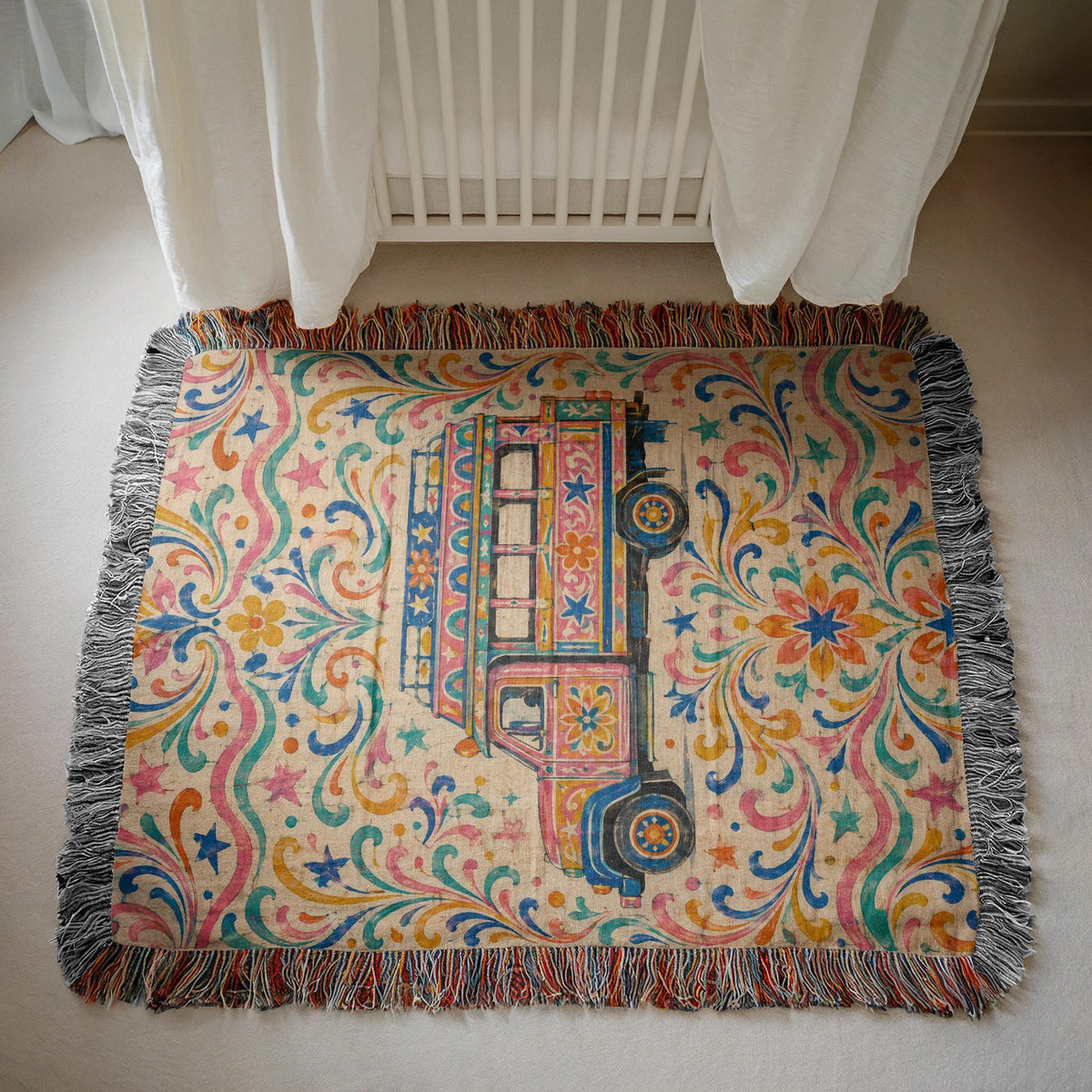 Jeepney Woven Blanket