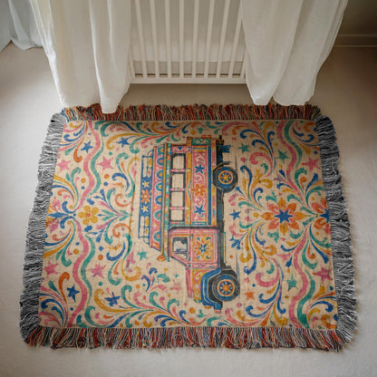 Jeepney Woven Blanket