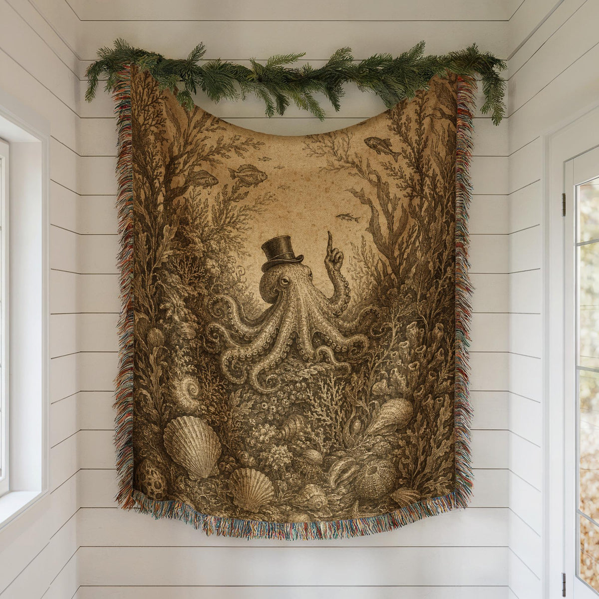 Octopus Woven Blanket