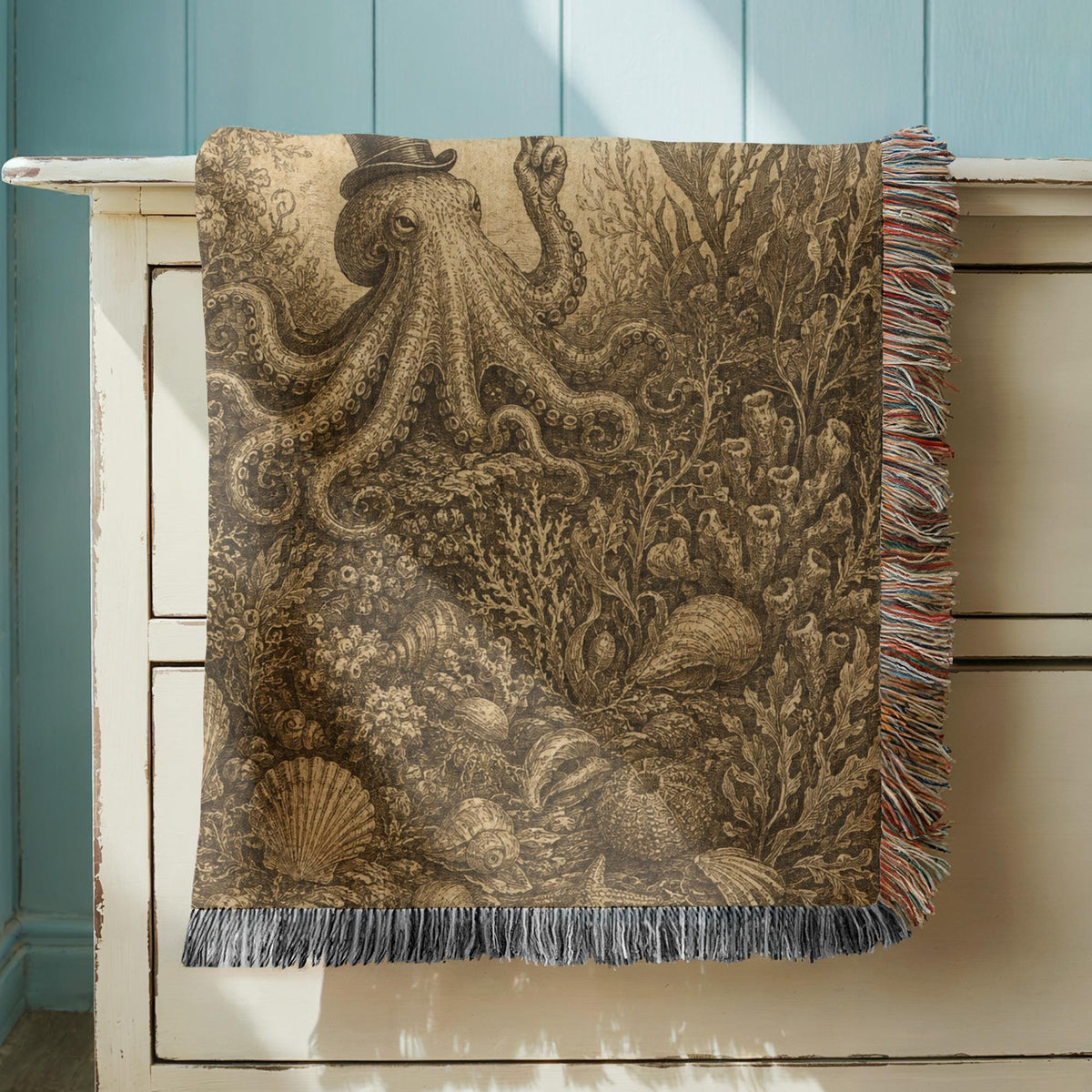 Octopus Woven Blanket