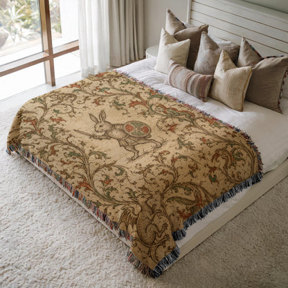 Knight Rabbit Woven Blanket