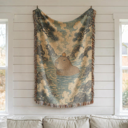Capybara Woven Blanket