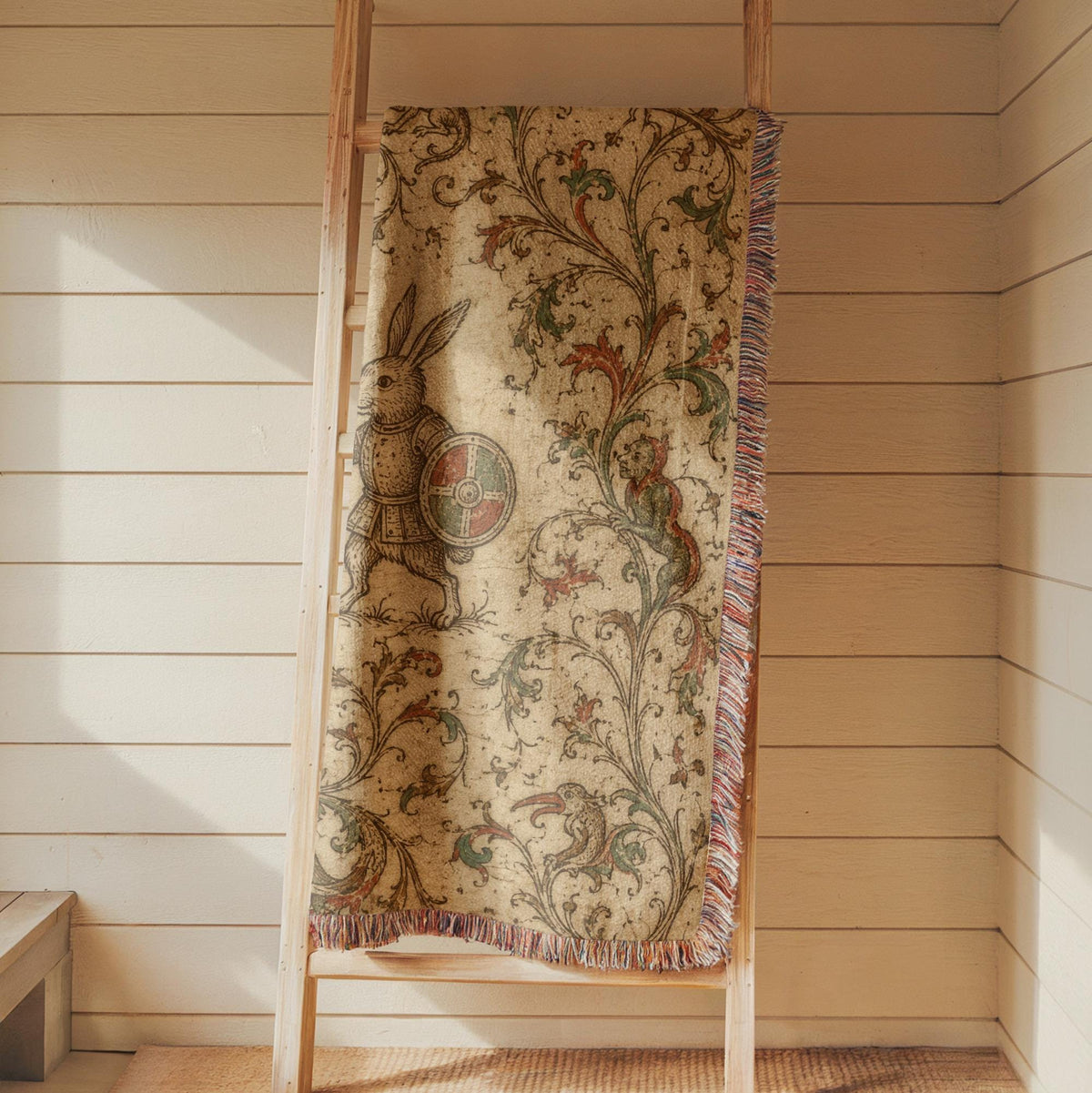 Knight Rabbit Woven Blanket