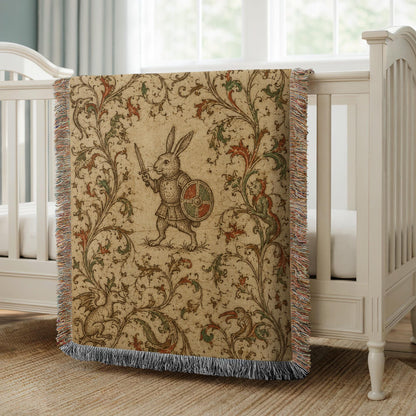 Knight Rabbit Woven Blanket