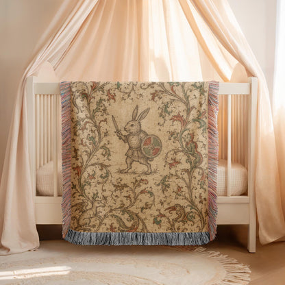 Knight Rabbit Woven Blanket
