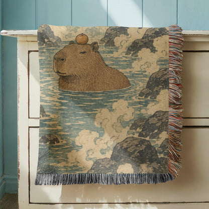 Capybara Woven Blanket