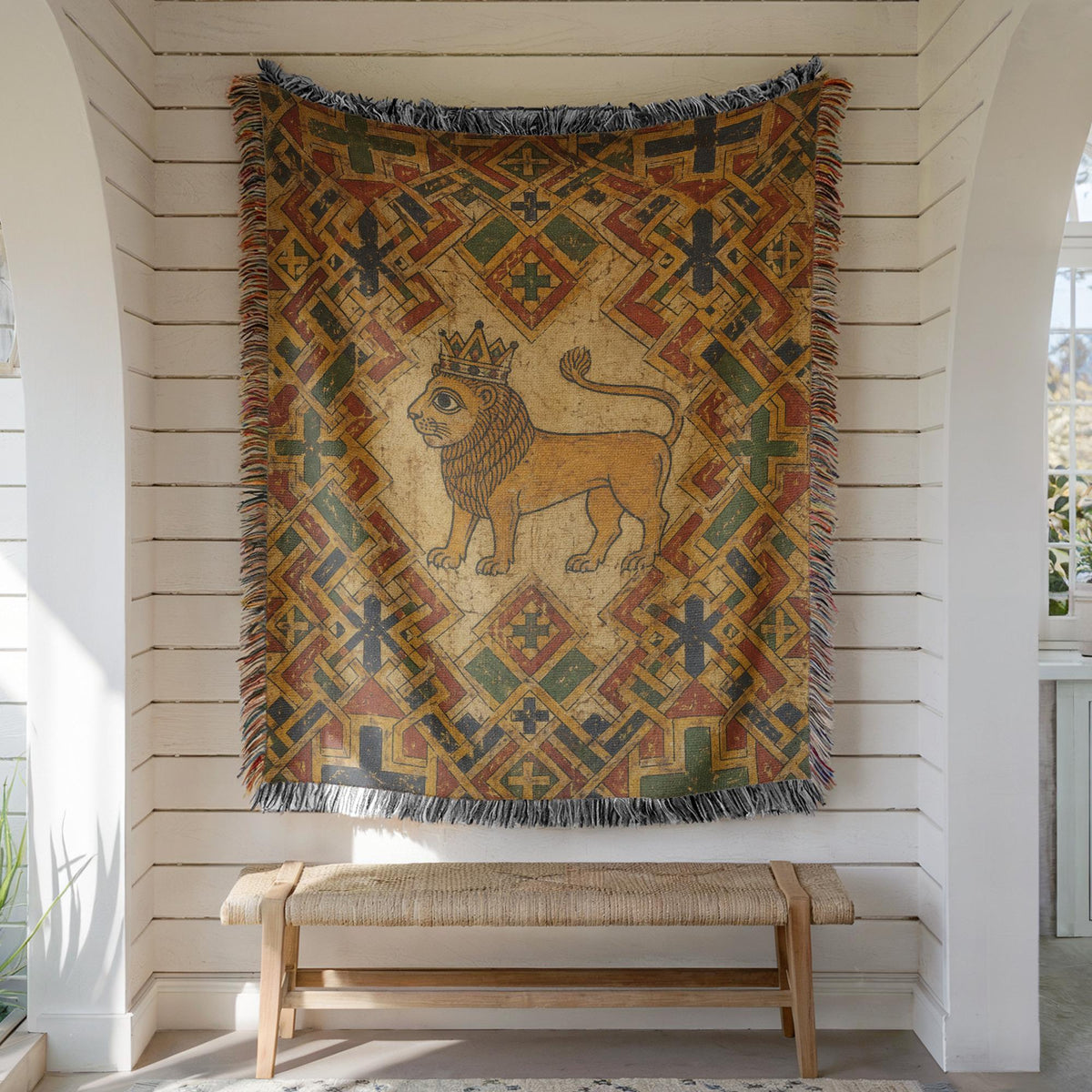 Lion Woven Blanket