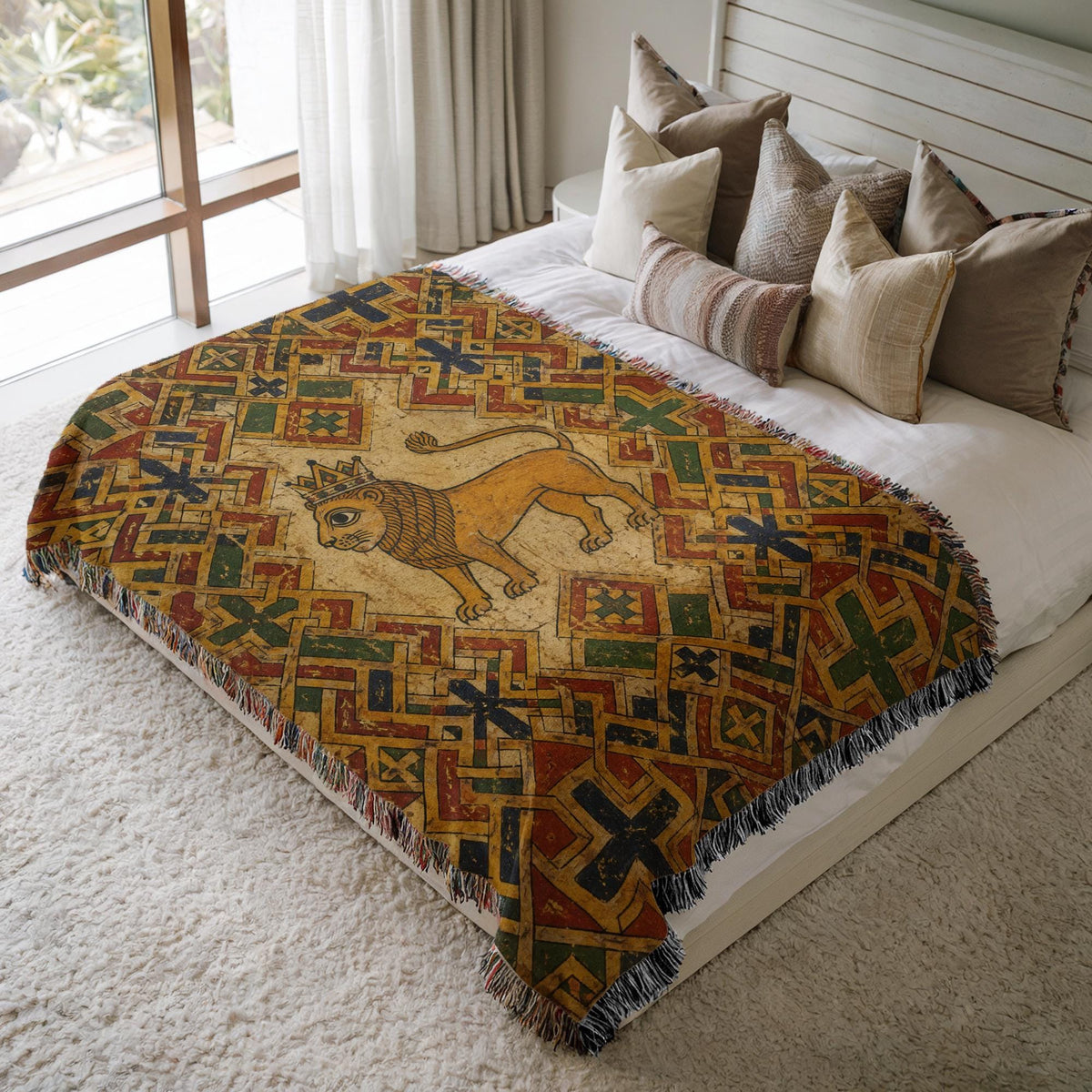 Lion Woven Blanket