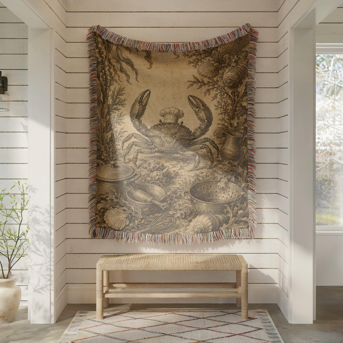Crab Woven Blanket
