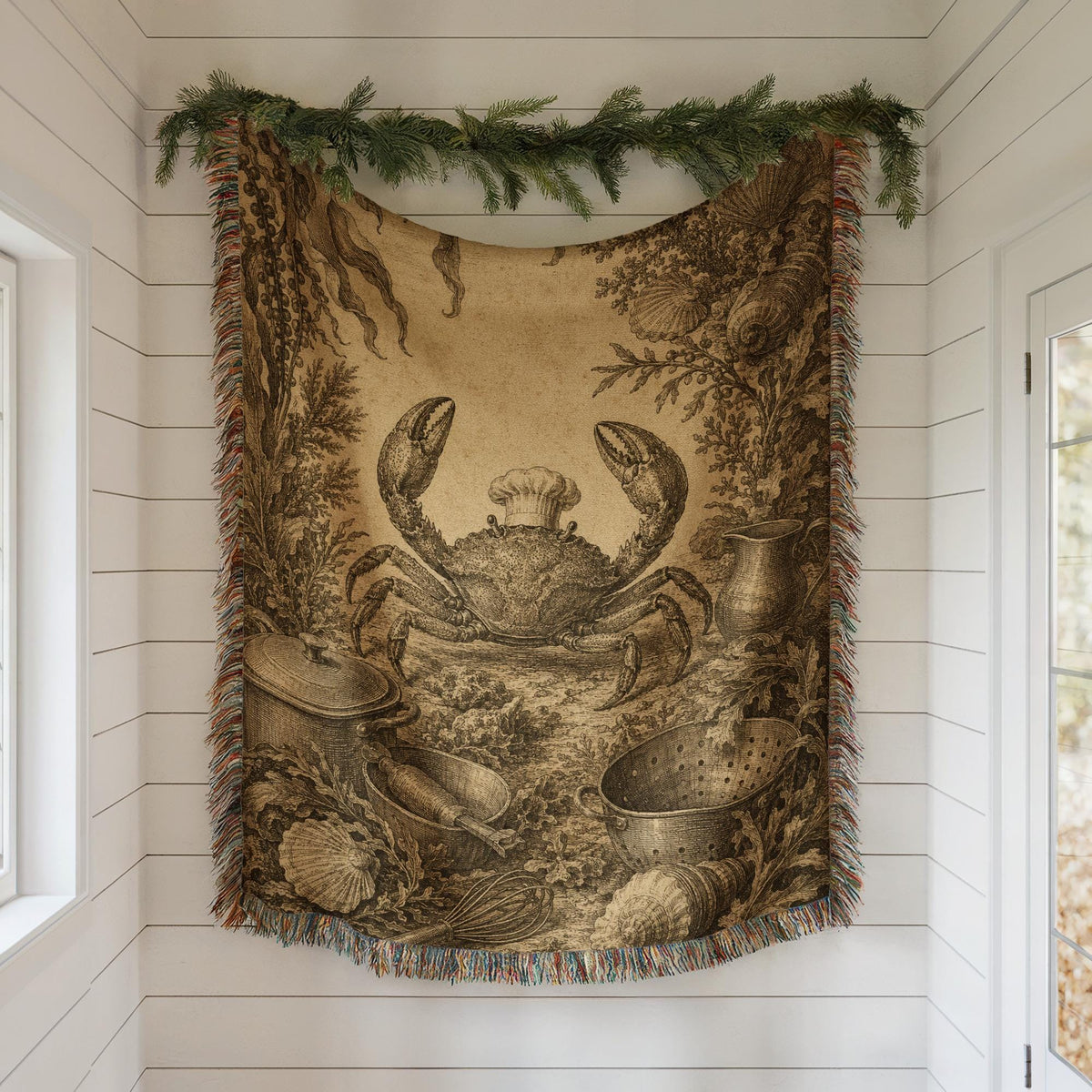 Crab Woven Blanket