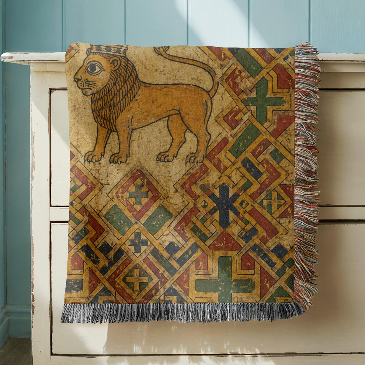 Lion Woven Blanket