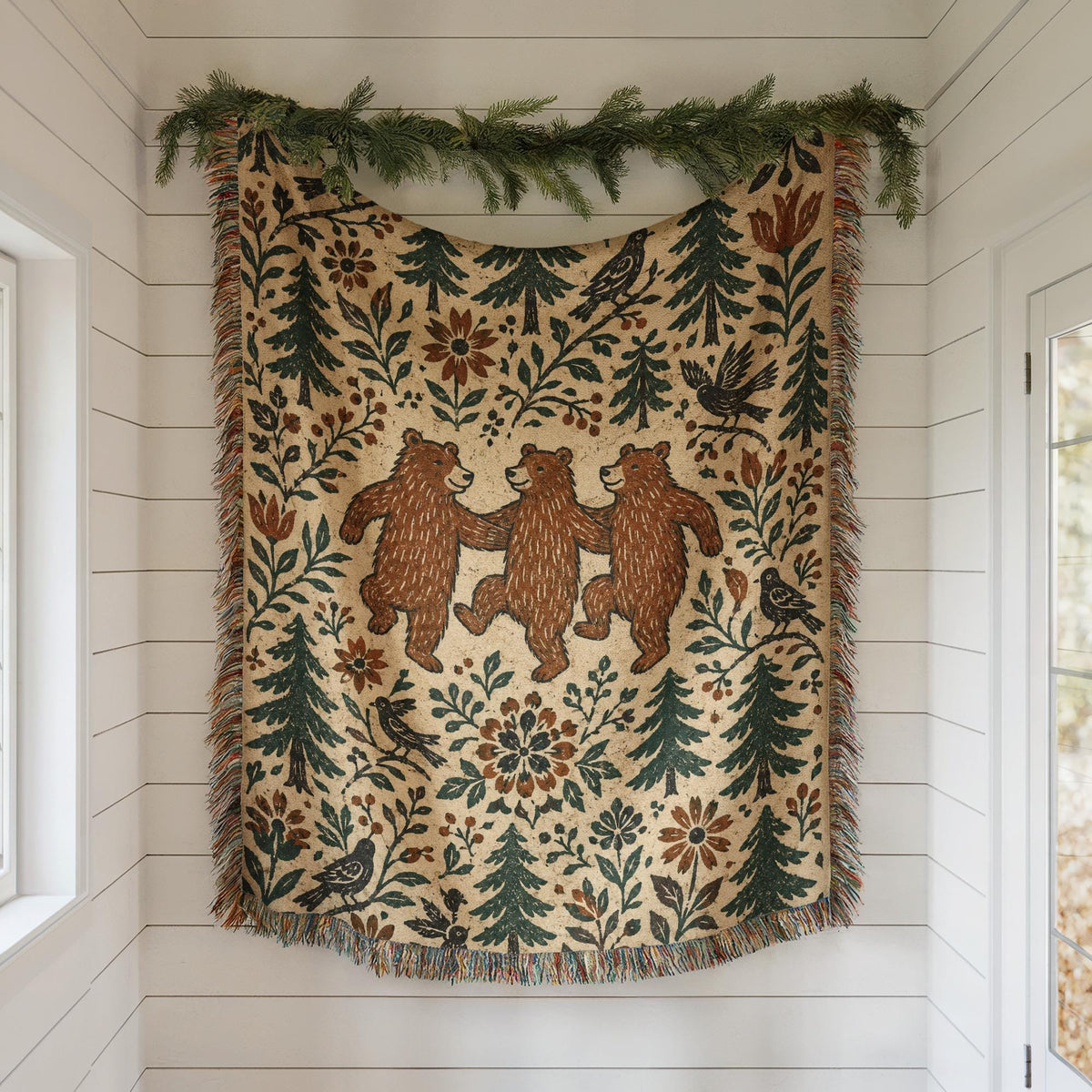 Bear Woven Blanket