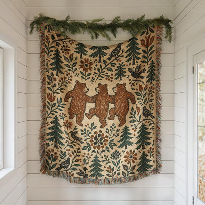 Bear Woven Blanket