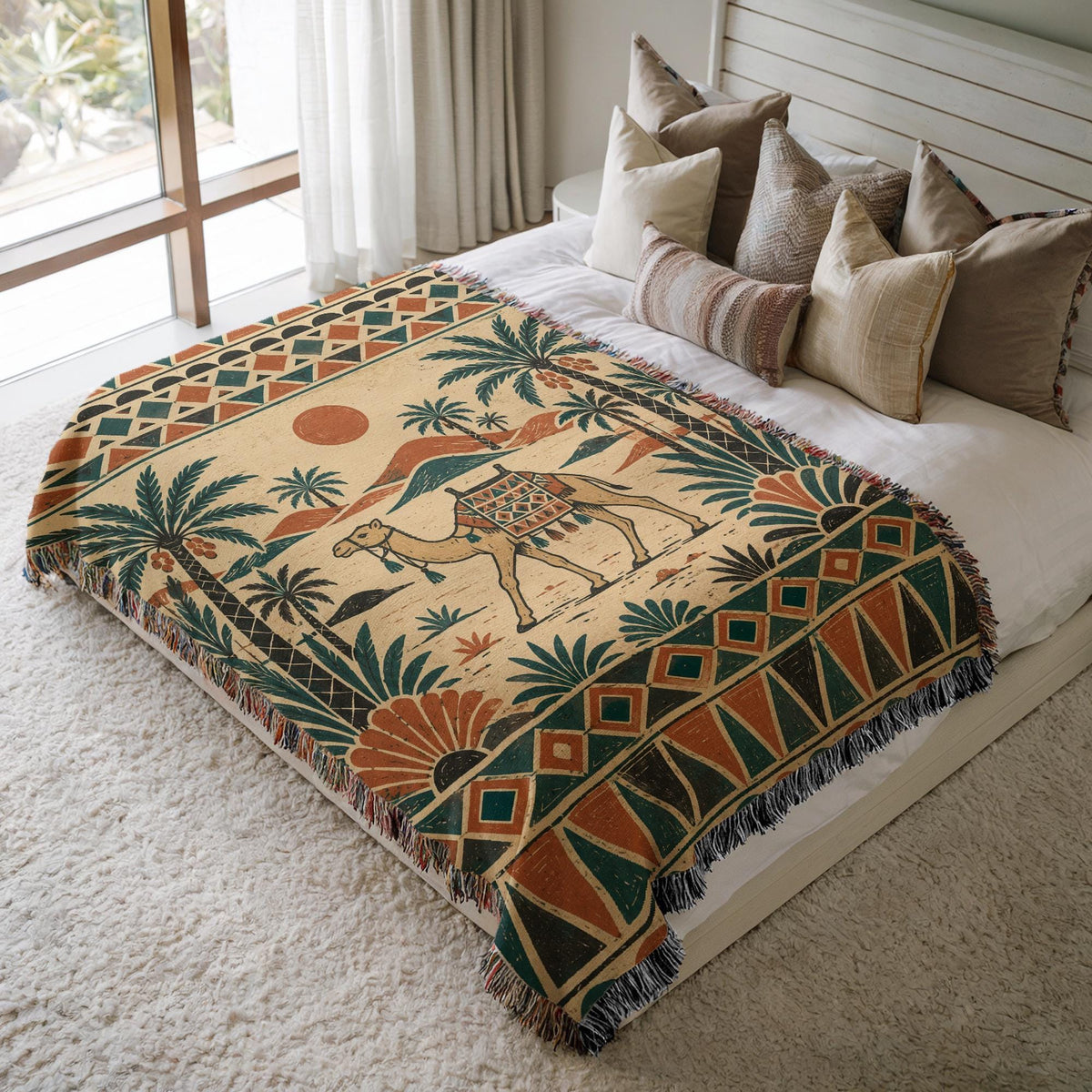 Camel Woven Blanket