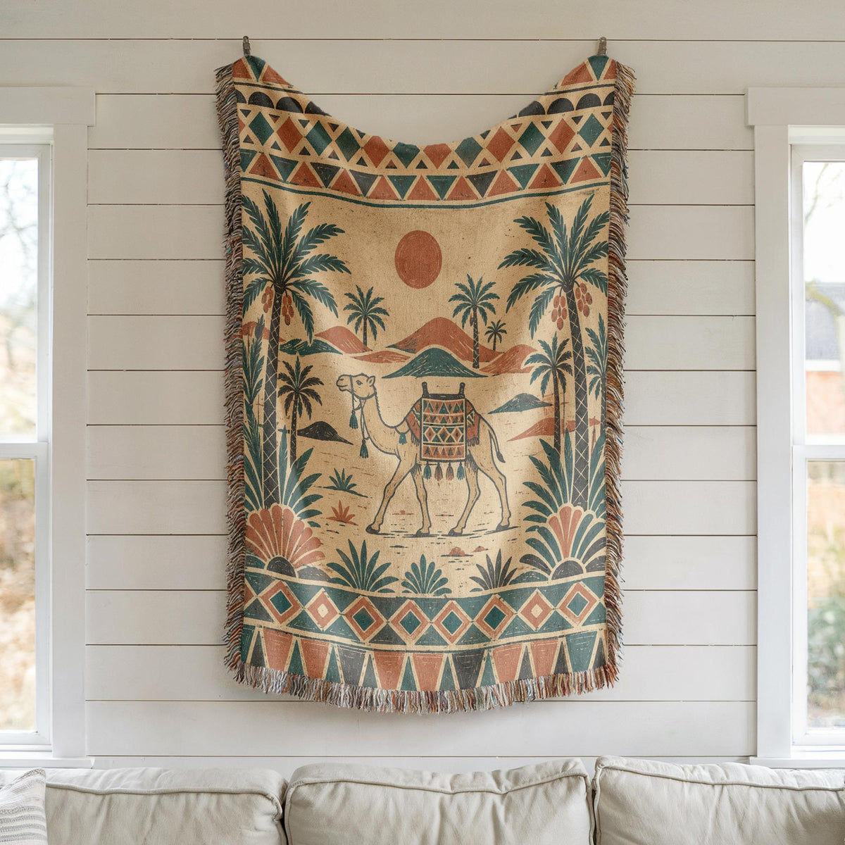 Camel Woven Blanket