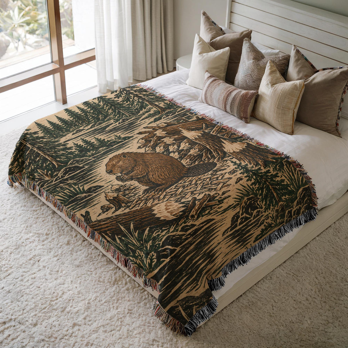 Beaver Woven Blanket