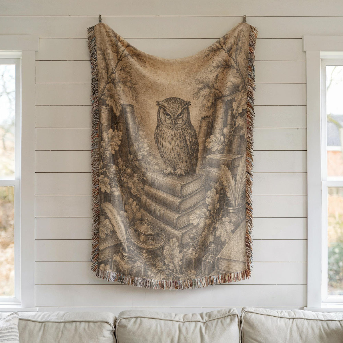 Owl Woven Blanket