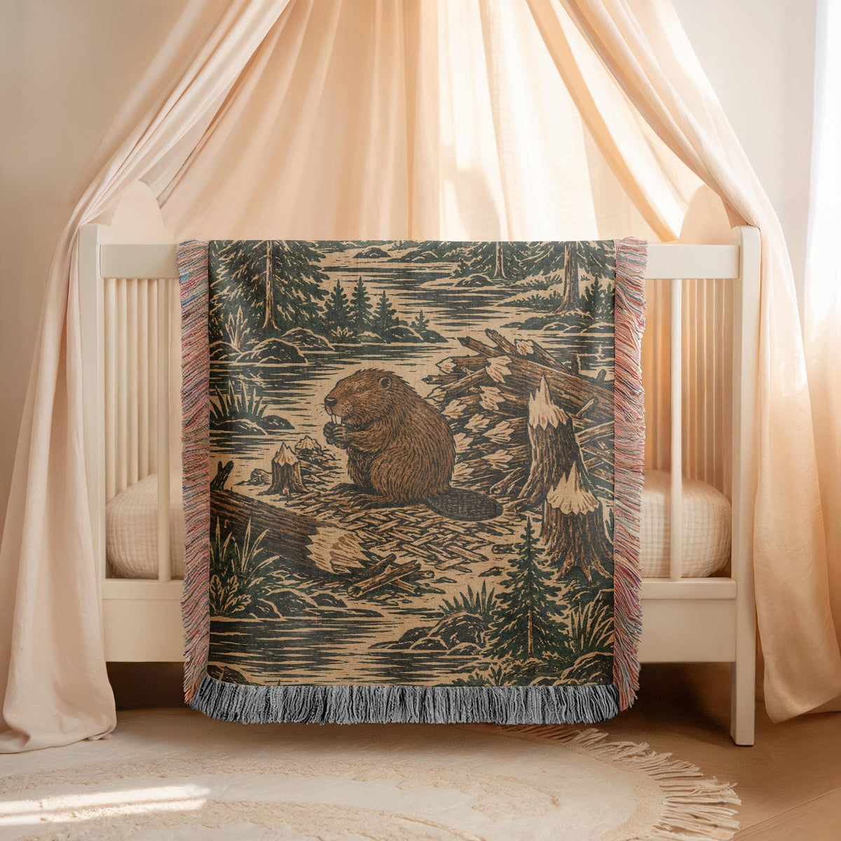 Beaver Woven Blanket