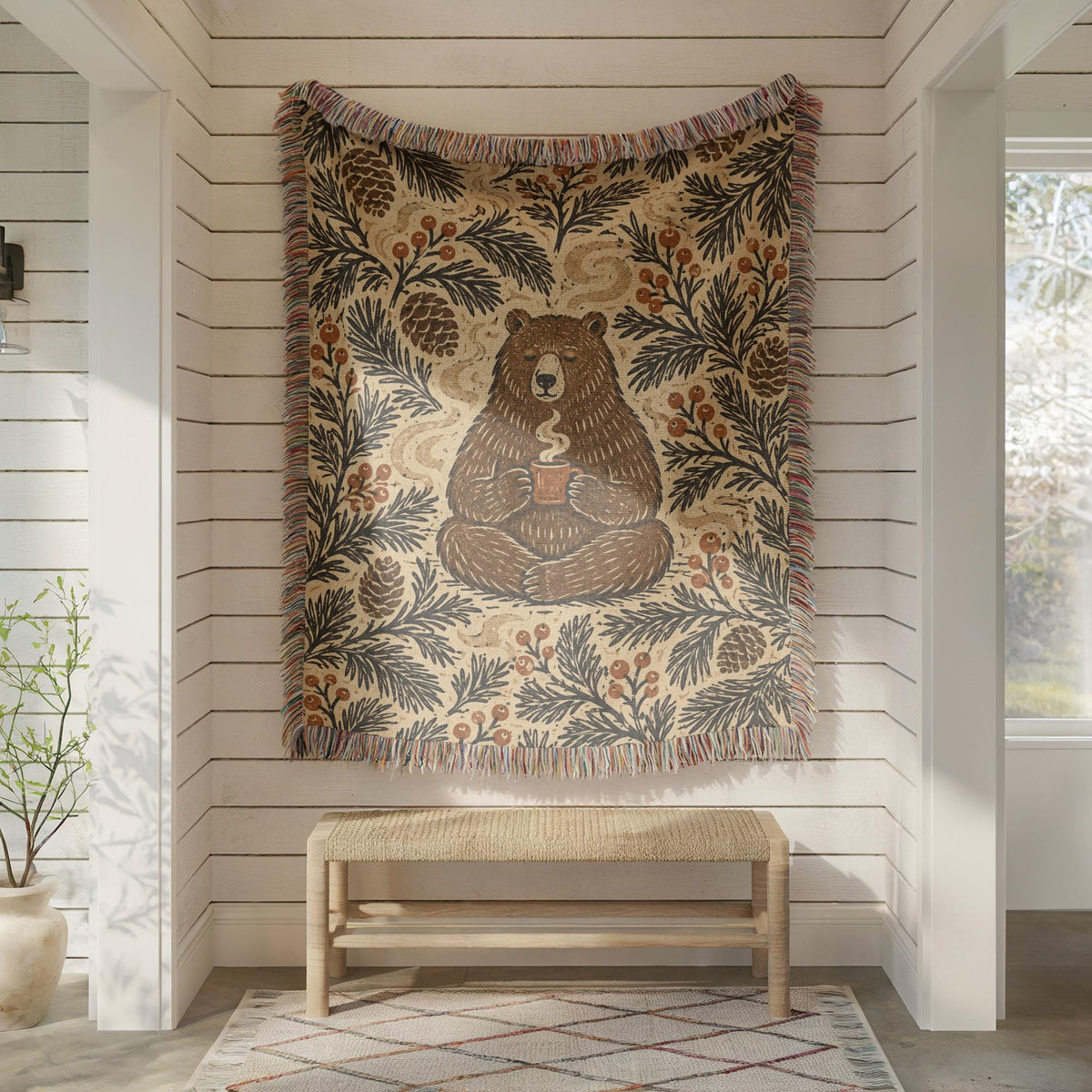 Bear Woven Blanket