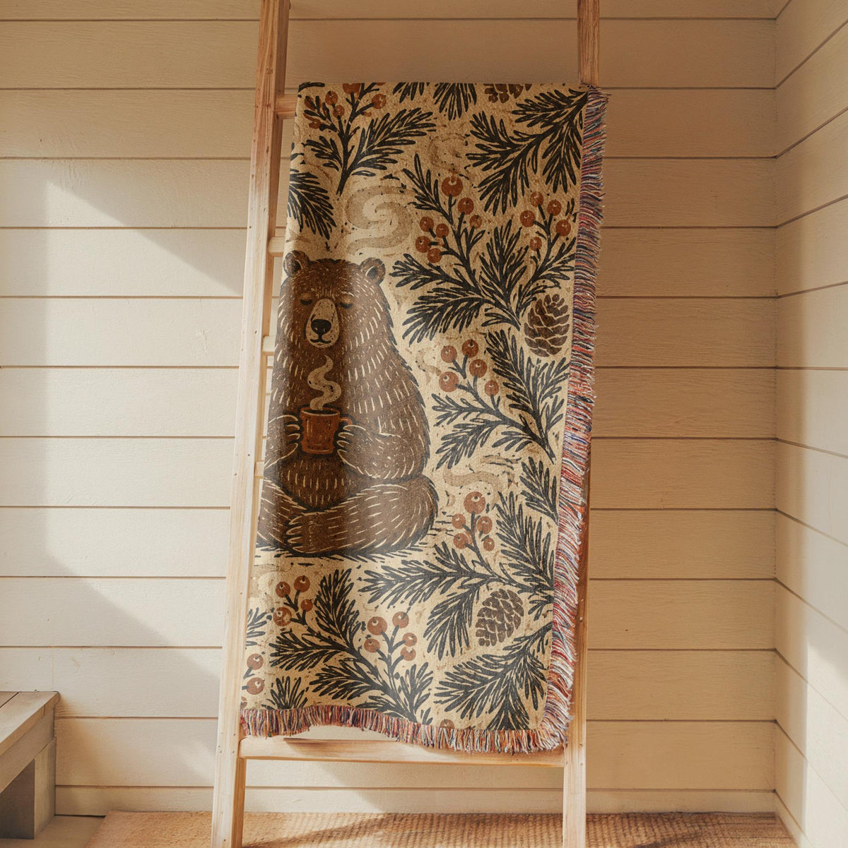 Bear Woven Blanket