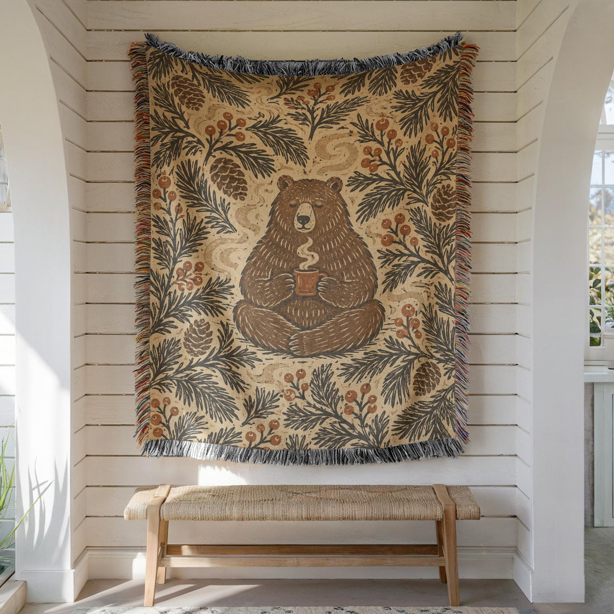 Bear Woven Blanket
