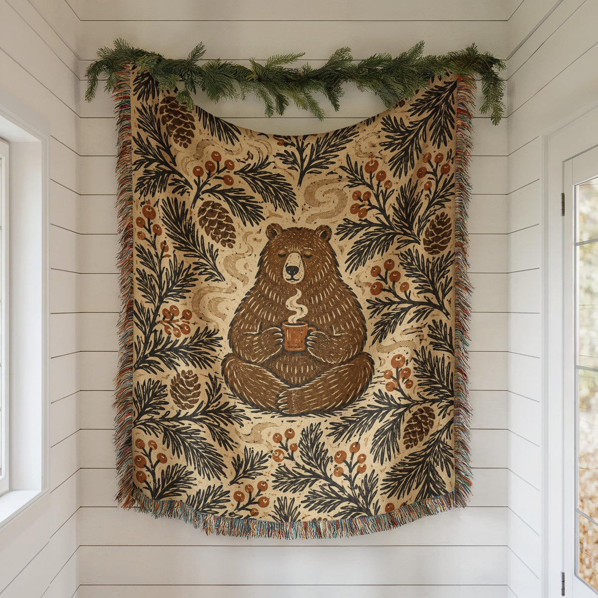 Bear Woven Blanket