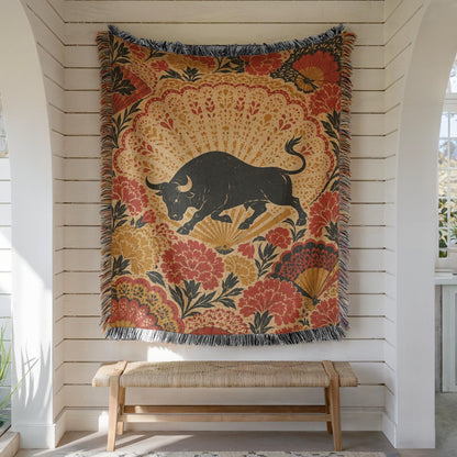 Spanish Bull Woven Blanket