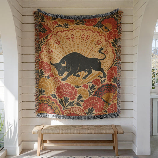 Spanish Bull Woven Blanket