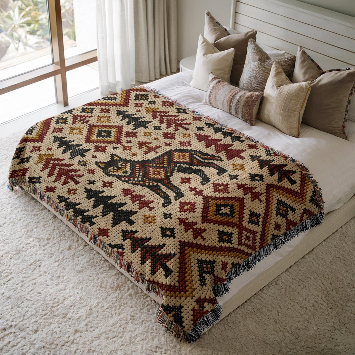 Wolf Woven Blanket