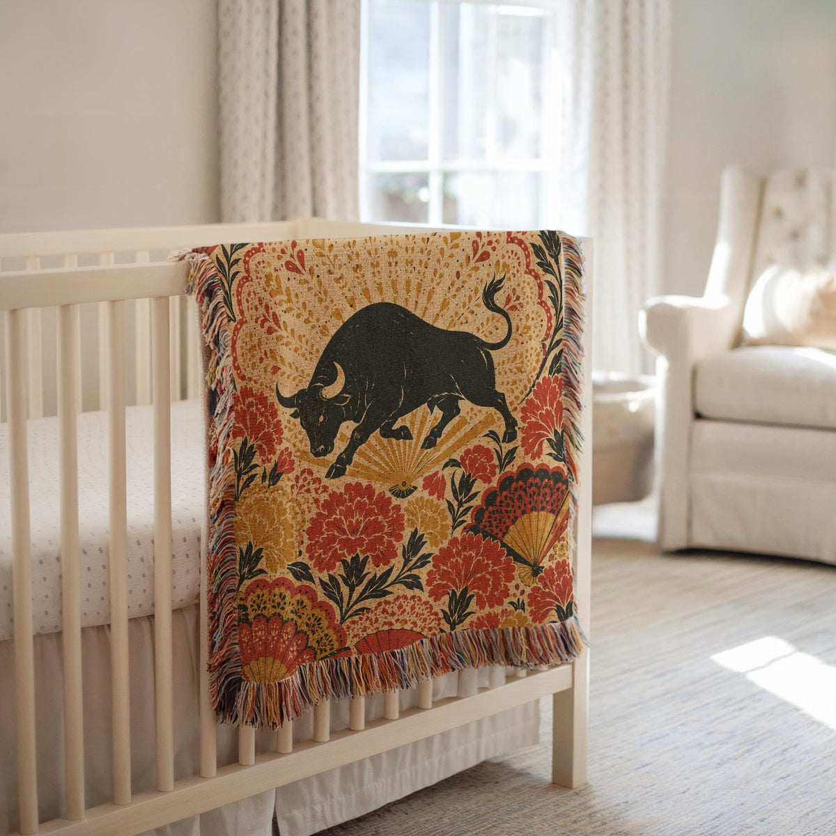 Spanish Bull Woven Blanket