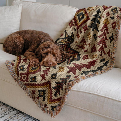 Wolf Woven Blanket