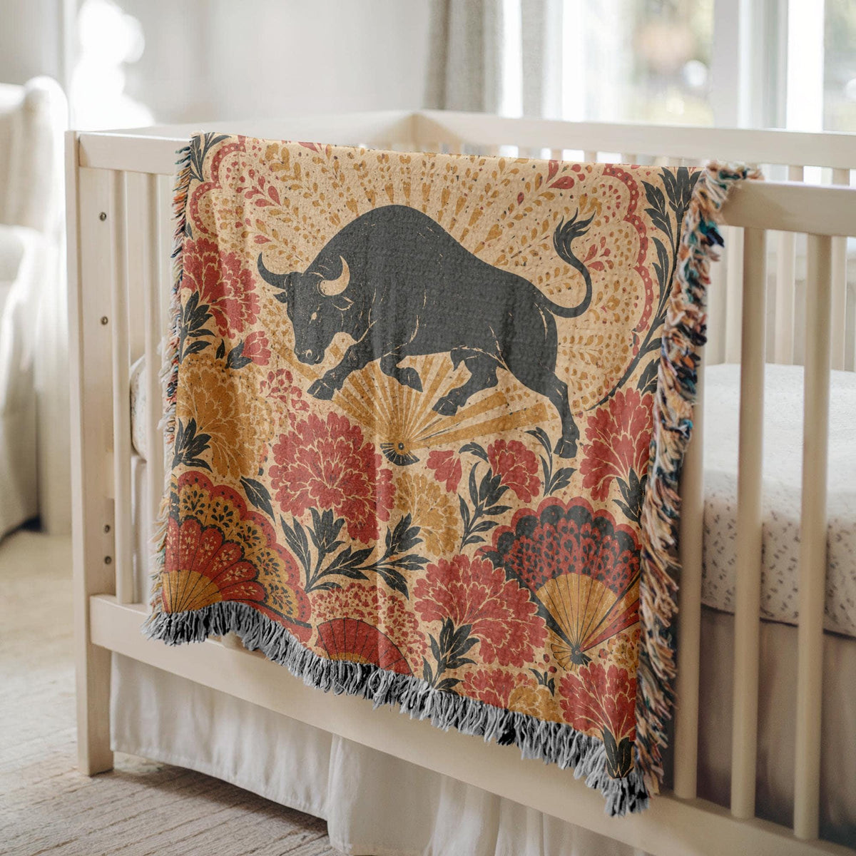 Spanish Bull Woven Blanket