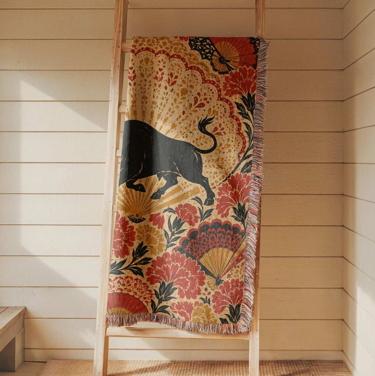 Spanish Bull Woven Blanket