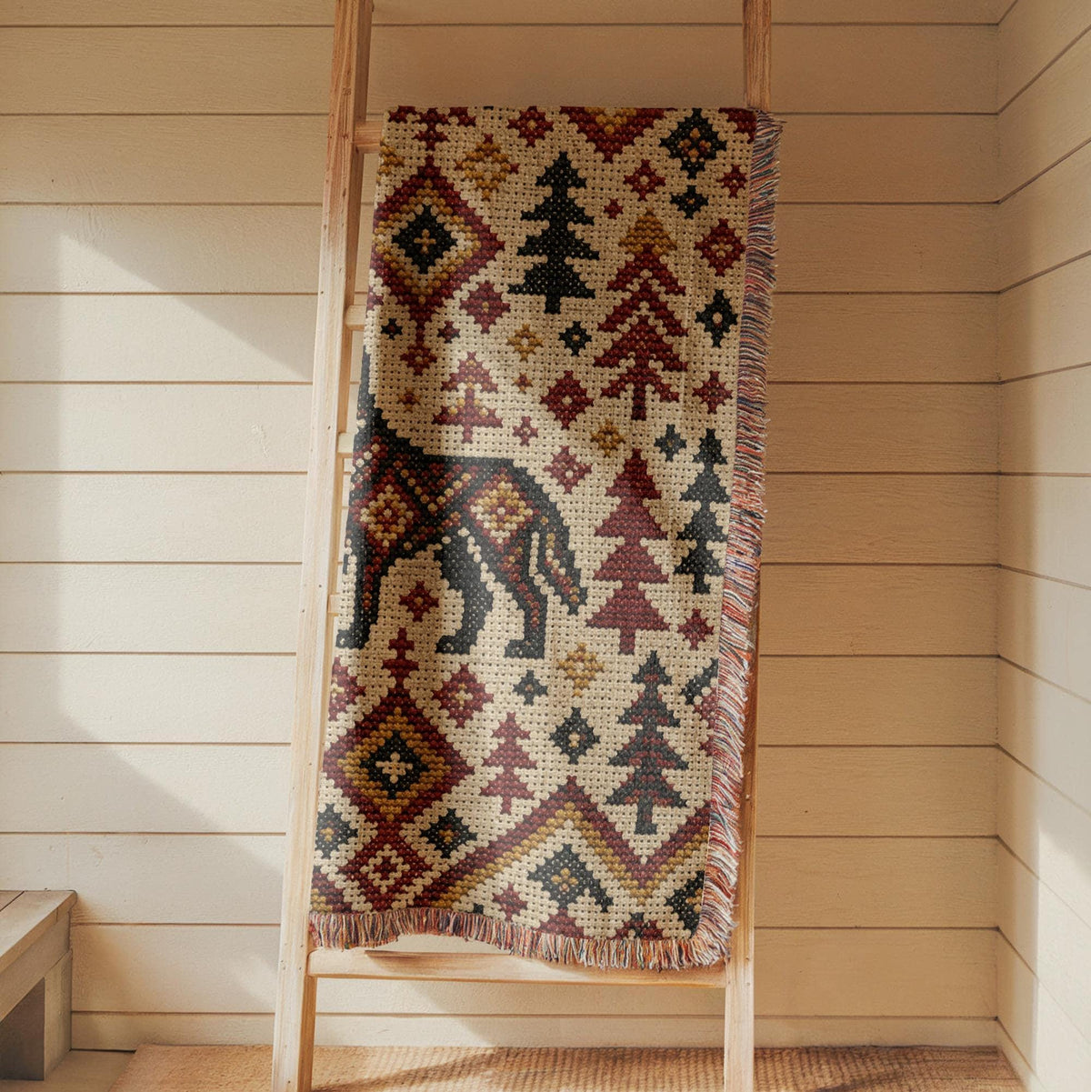 Wolf Woven Blanket