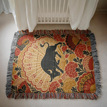 Spanish Bull Woven Blanket