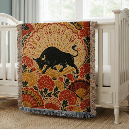 Spanish Bull Woven Blanket