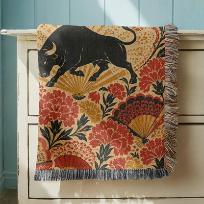 Spanish Bull Woven Blanket
