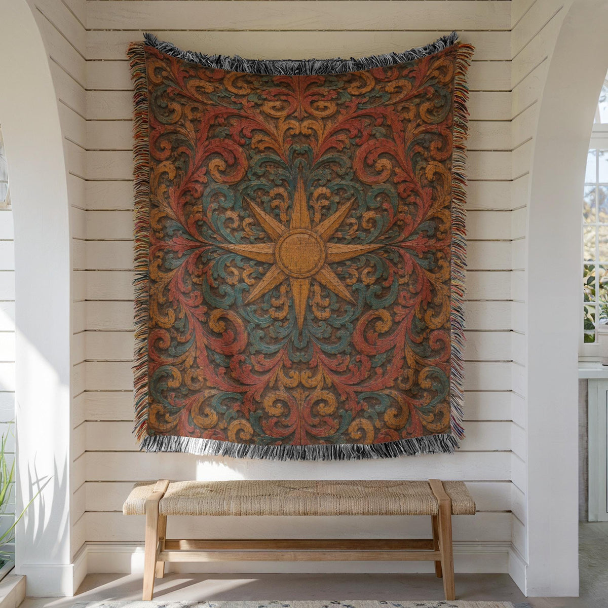 Sun Compass Woven Blanket