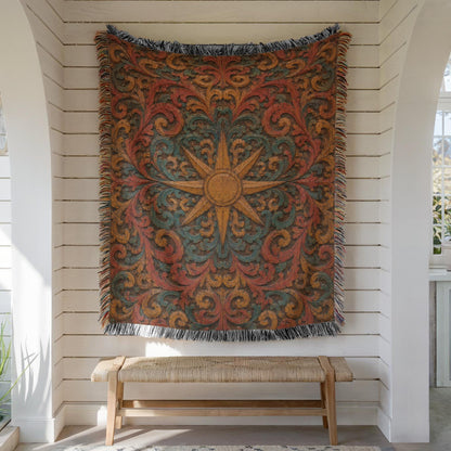 Sun Compass Woven Blanket