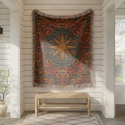 Sun Compass Woven Blanket