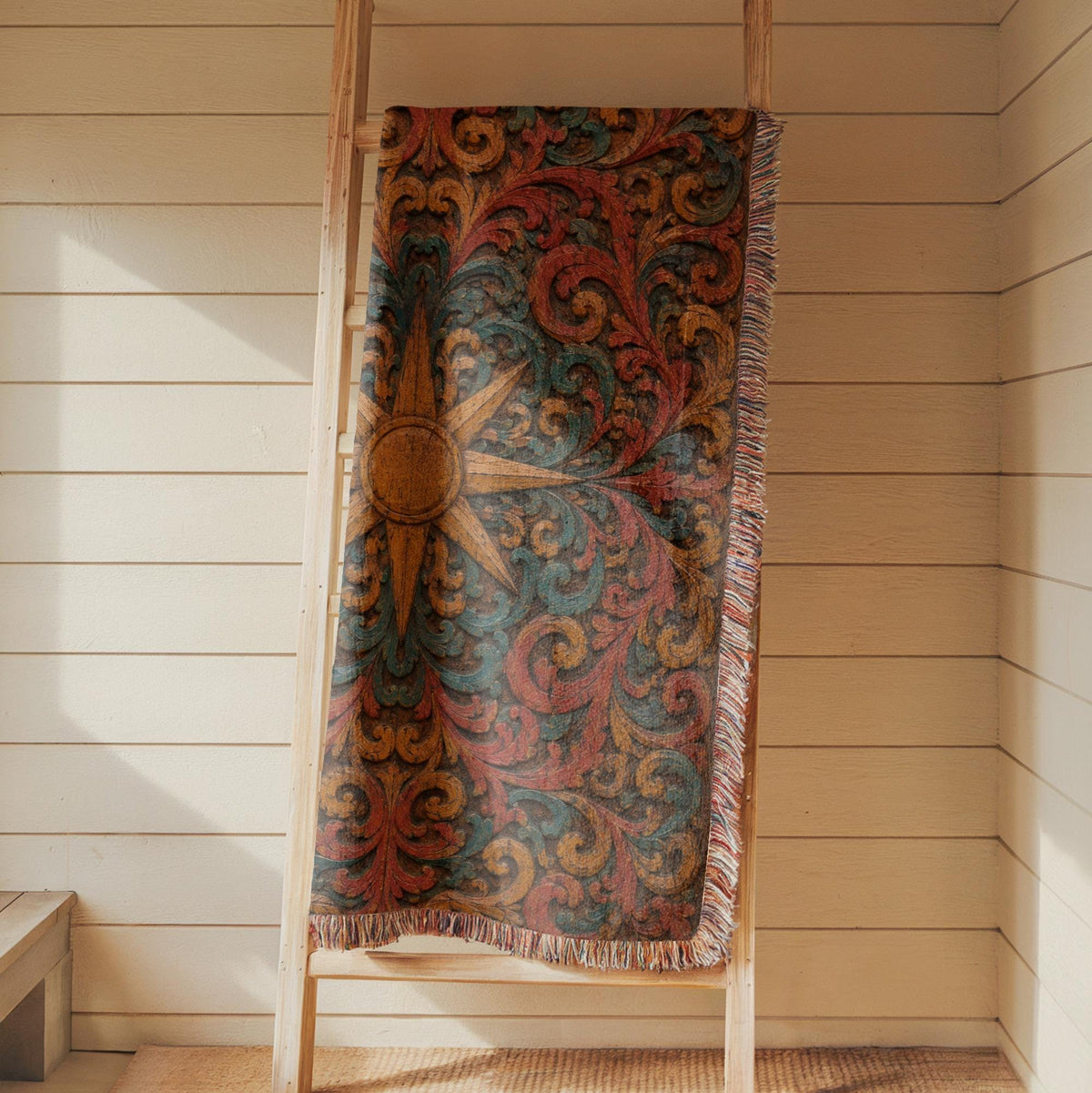 Sun Compass Woven Blanket