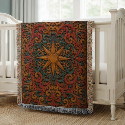 Sun Compass Woven Blanket