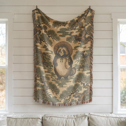 Panda Woven Blanket